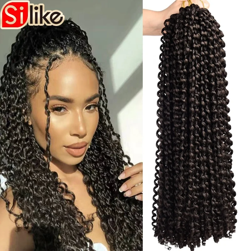 

18Inch pre Passion Twist Crochet Hair Water Wave Crochet Braiding Hair Long Bohemian Synthetics spring Natural Crochet Hair