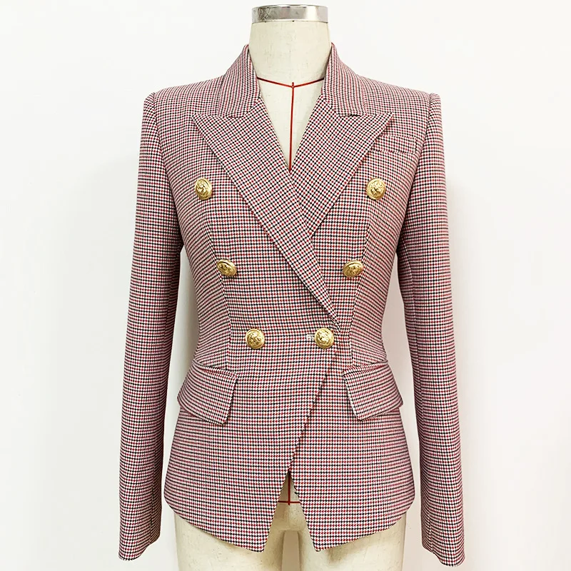 

2021 new arrivals wholesale high quality houndstooth women jackets blazers