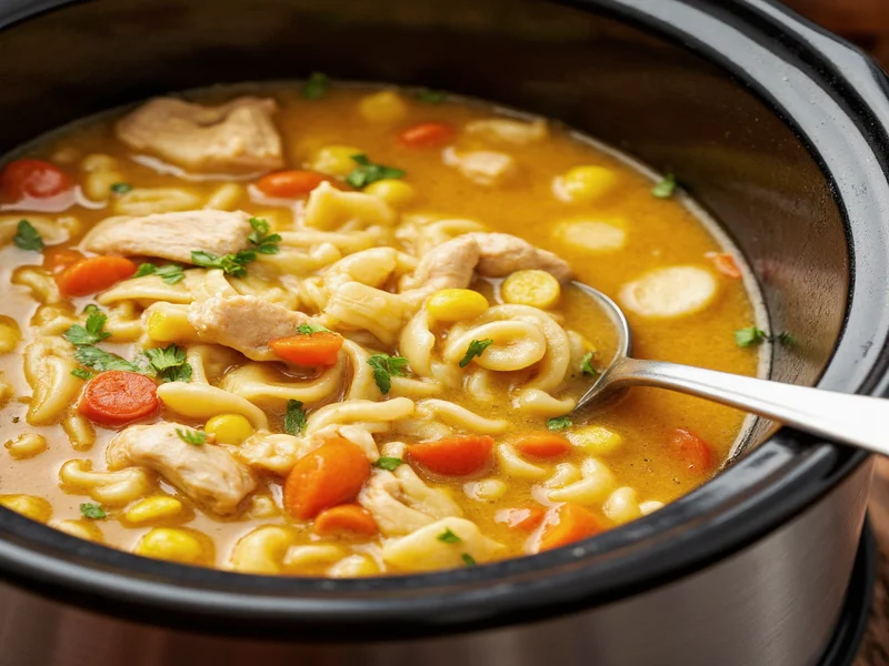 homemade chicken noodle soup crockpot