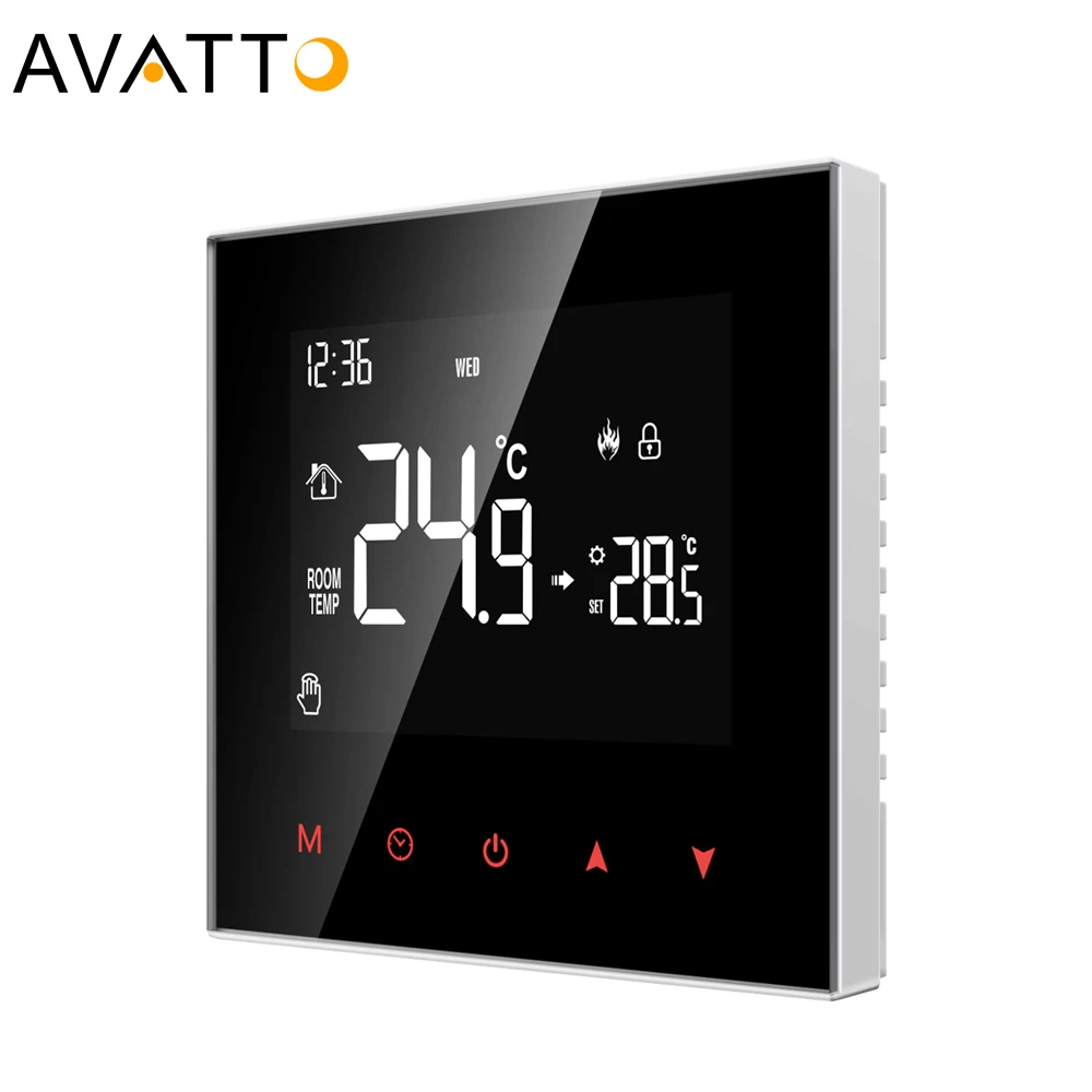 

Avatto App Voice Control LCD Display Tuya Smart Home Thermostat By Wifi For Electric Water Gas Boiler Floor Heating