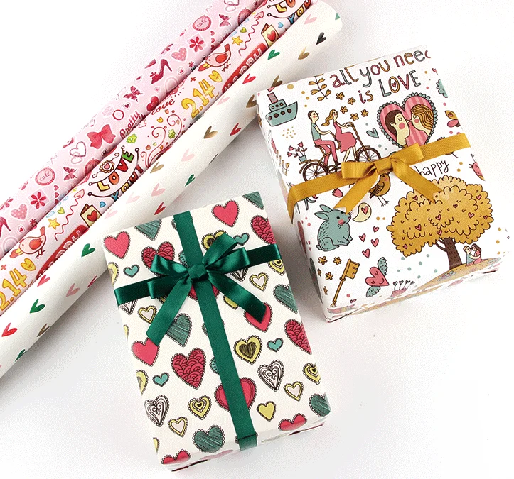 

Hot selling Merry Christmas Wrap Paper sheets packaging roll custom kraft wrapping paper gift packing paper