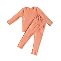 

Custom girl boy blank pajamas cotton suits set children long sleeve wholesale garments high quality kids pajama sets