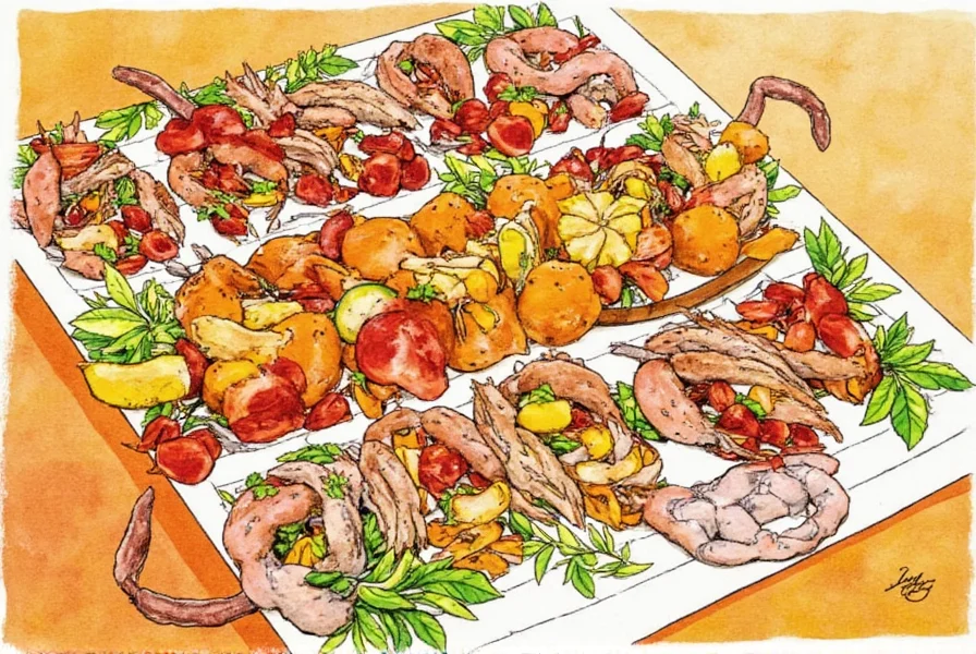 Grilled meat coated in jerk seasoning