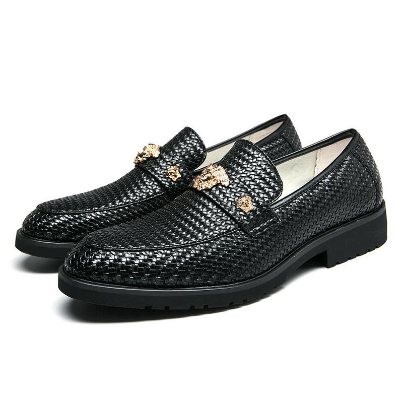 

Latest italian brand men shoes 2021 leather Plus size 48 dress shoes men genuine leather party men's shoes genuine leather