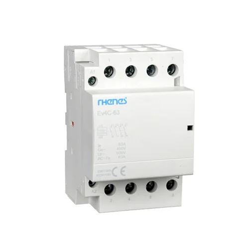 Rhenes Ac Contactor 230v 63a 4 Pole Universal Circuit Control Din Rail