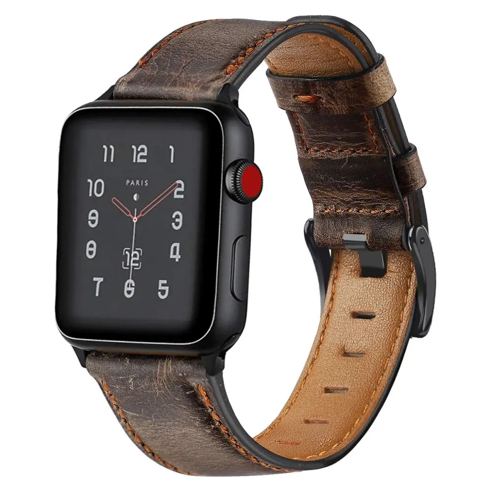 

New Arrivals Genuine Leather Watch Band for Apple Watch Straps for Apple Watch 44mm 42mm 38mm 40mm