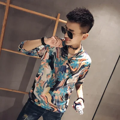 

High quality summer shirt Three Quarter sleeve casual fashion shirt for men