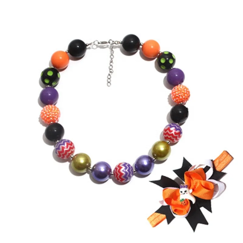 

Coloful girl's accessories Halloween party Necklace with headband, Picture