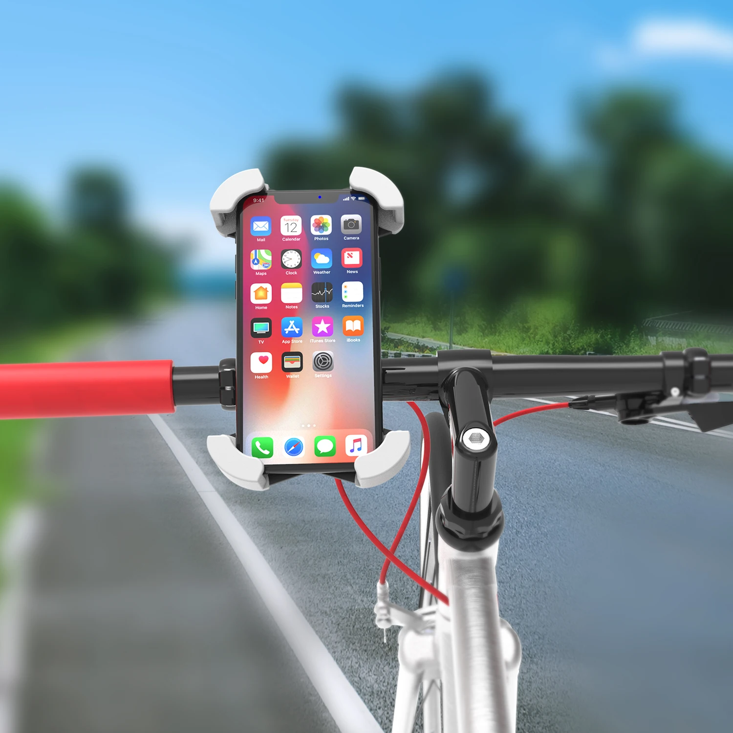 

universal suporte soporte de telefono 360 para bicicleta metalicomotos fiets telefoon houder handyhalterung fahrrad handyhalt, Black gray customized