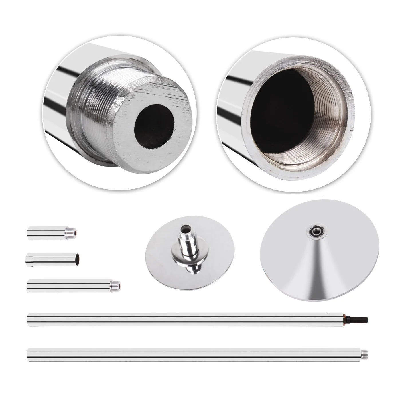 X Dance 45mm Chrome Portable Dance Pole (Spin/Static)