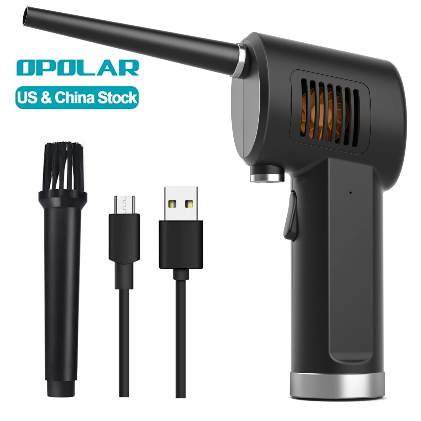 

OPOLAR Car Keyboard Electronics Air Duster Rechargeable Computer Cleaning Blower Vacuum Electric Compressed Cordless Air Duster