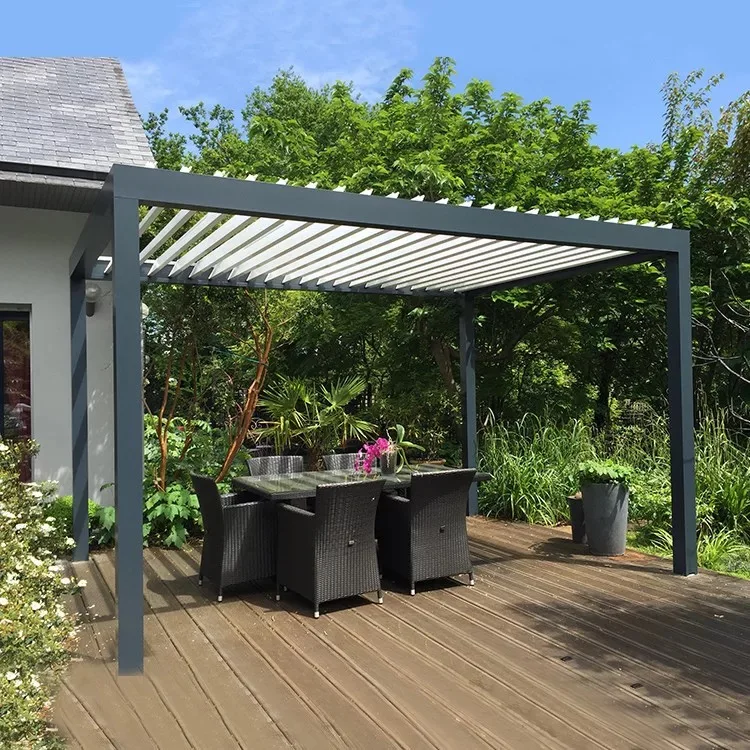 

Lianhong Open Roof Aluminium Louvers Pergola Outdoor dedicated made in china, Customized