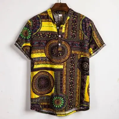 

New short sleeve custom mardi gras vintage latest designs shirt for men