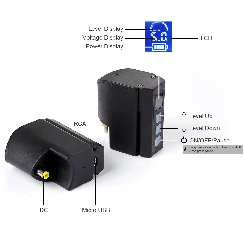 

YABA Tattoo Supplies MiNi Wireless Portable Digital Tattoo Machine RCA DC Power