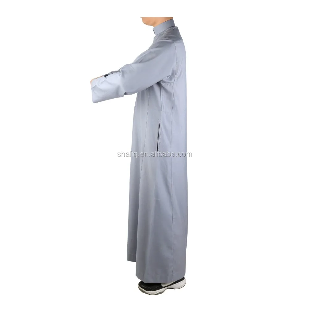 Arabic Kaftan Abaya Herren Saudi Langarm Thobe Thoub Dishdasha Muslim Garment 