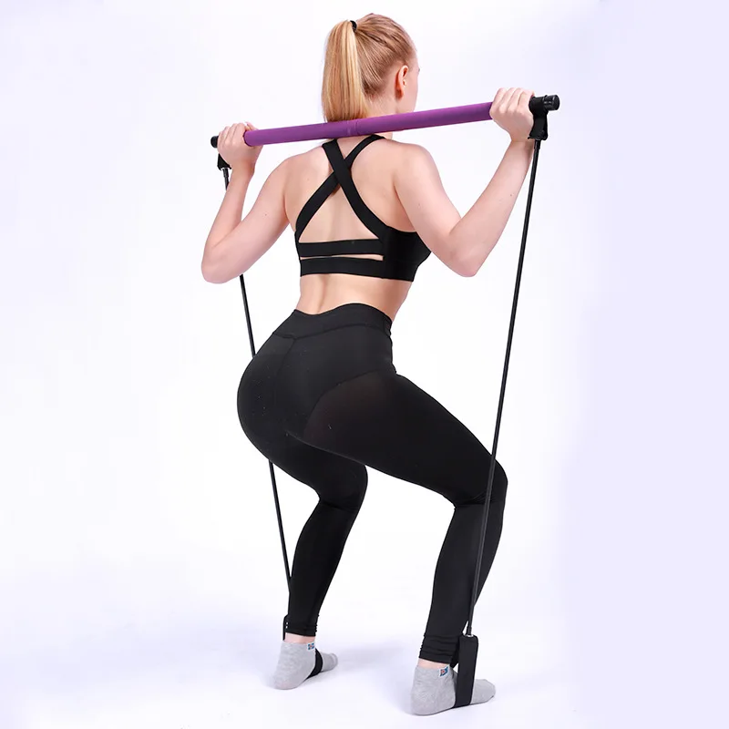 

Portable Kit Resistance Band Exercise Foot Loop Toning Pilates for Yoga Stretch Twisting Sit-Up Bar
