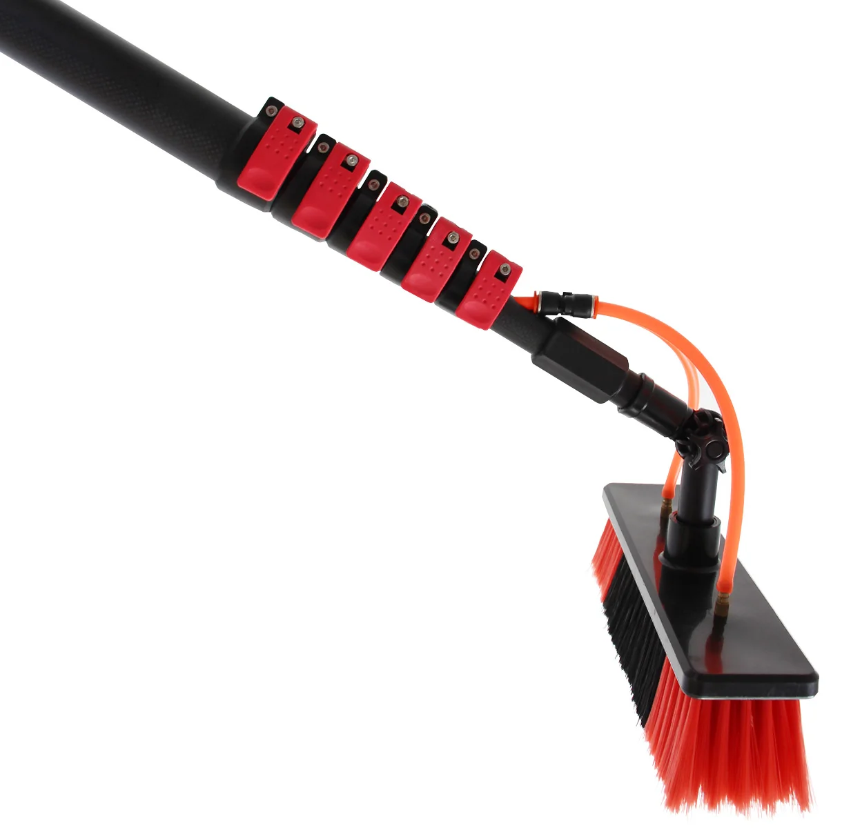 Extenclean Factory Aluminum Telescopic Water Fed Pole Easy Cleaning Solar Panel Rotating Extendable Brush Telescopic Cleaner
