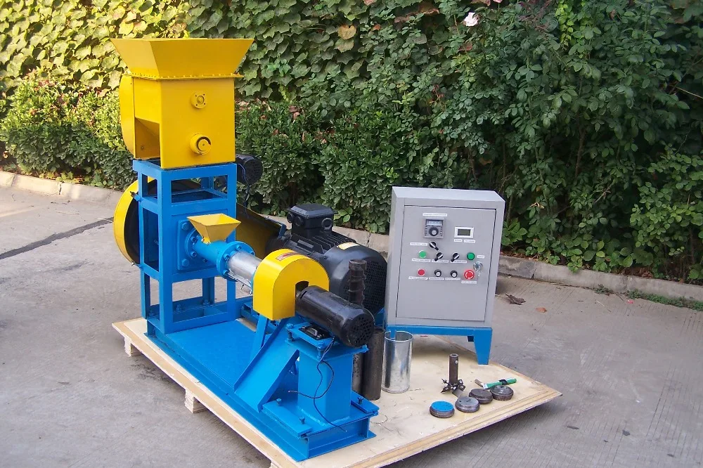 80-100千克/h狗漂浮鱼饲料颗粒机机器挤出机玉米片小吃机 - buy 80