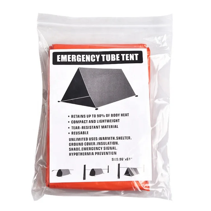 

Emergency Survival Tent 2 Person Extra-Thick Lightweight Military Grade Tube Tent Shelter, Orange