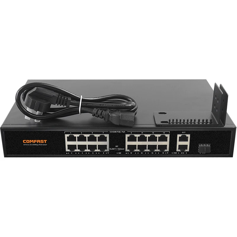 

2 Gigabit Uplink Ports 1 Gigabit SFP Port 802.3af/at POE Network Switch 16 Port 10/100/M CF-SF1162P