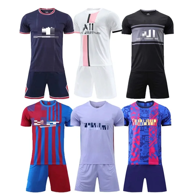 

High Quality Men's Breathable Football Jersey Kit Polyester Soccer Uniform Set Soccer Wear