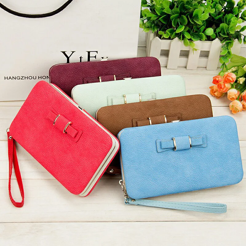 

Free Shipping Long Women heel Purses Box Wallets Card Holder Mobile handbag case storage bag home, As photo