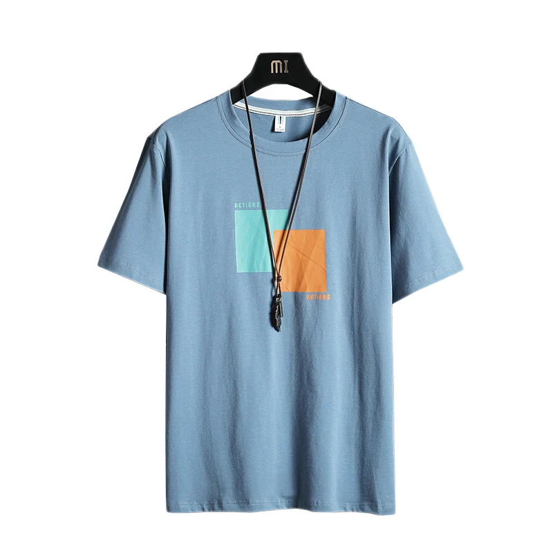 

Wholesale Men Fashion T-shirt High Quality Short Sleeve T-shirt Printed T-shirt