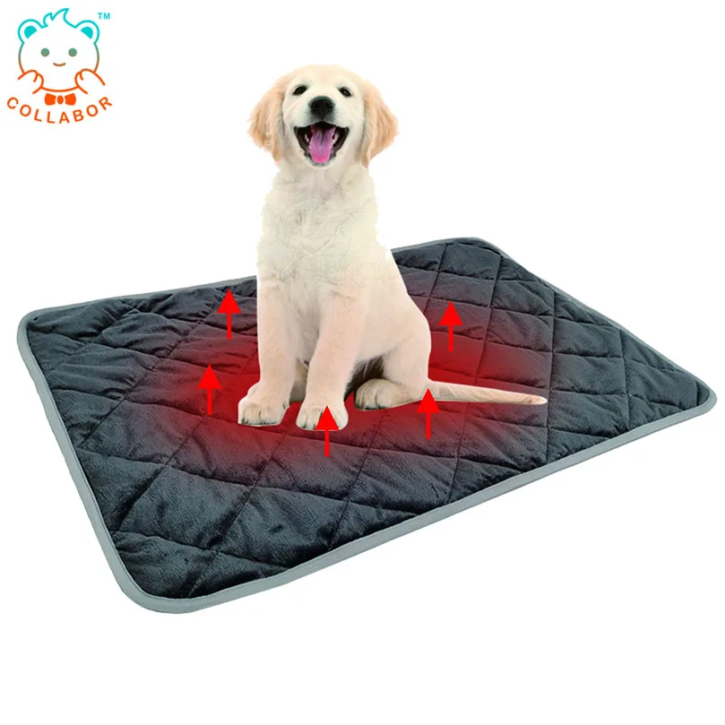 

COLLABOR Puppy Pet Warm Mat Bed Waterproof Adjustable Heating Pad For Dog Cat Winter Soft Warm Mat, Solid,printing