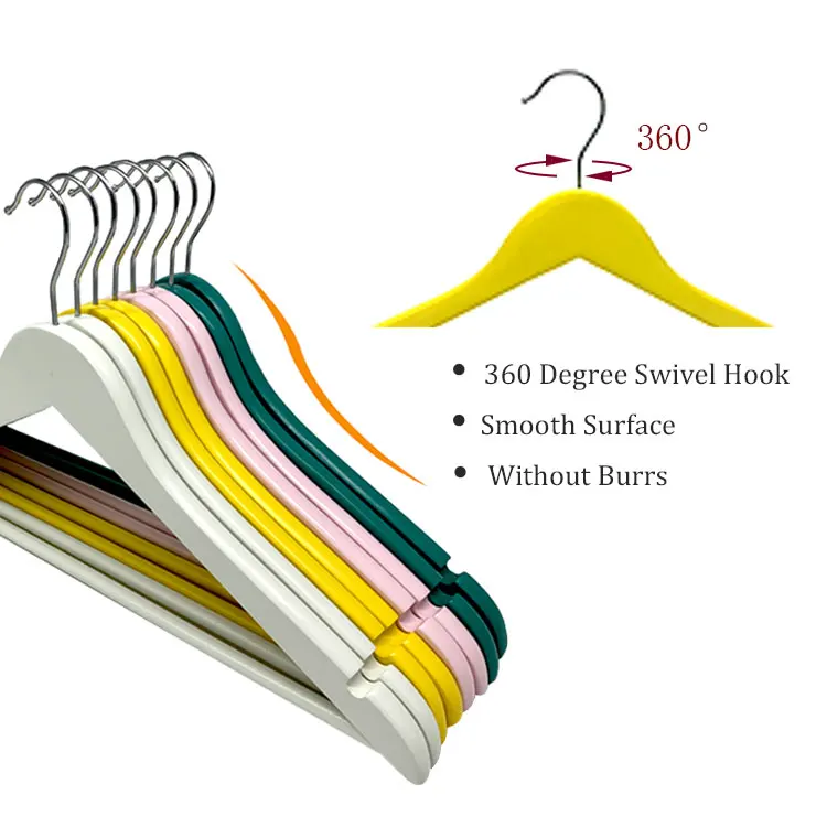 

Multi Color Bestseller coat Hangers for Cloths manufacturer wood hanger bulk Small MOQ Wooden Round /Flat Hanger