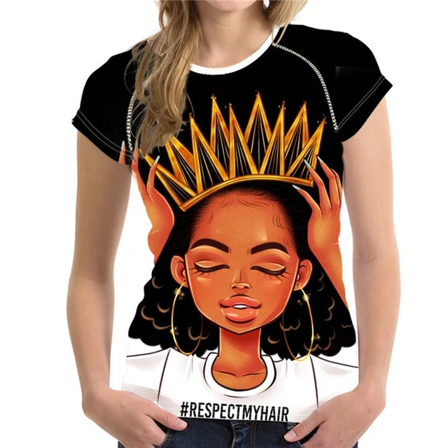 

Feminist T Shirt Women Feminism Cartoon Blow Bubbles Afro Girl Black Magic T-shirt Girls T-shirt Kawaii Top 2020, Customized