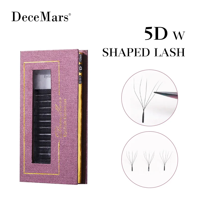 

0.07 DeceMars False Eyelashes Natural Individual Eyelash Extension YY 5D Volume Eyelash, Black