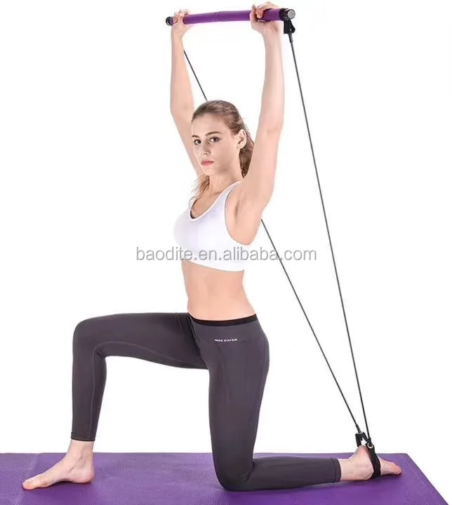 

2020 hot sale Yoga Pilates bar with bands and handles Portable Balance