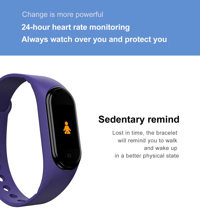 

M4 Smart Digital Watch Bracelet for Men Women with Heart Rate Monitoring Running Pedometer Calorie Counter Health Sport Tracker, Black,blue,red,orange