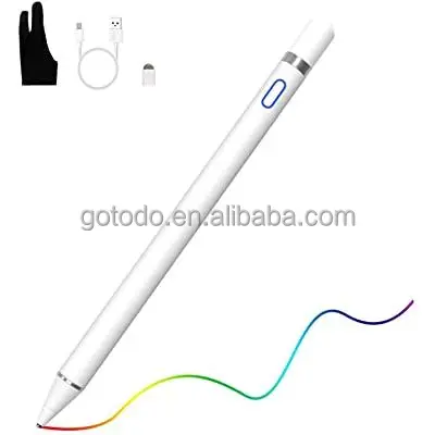 

Universal capacitive Stylus Touch Screen Pen for System IOS android Phone Smart Pen Stylus Pencil Touch Pen, Black white