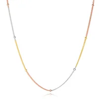 

S925 silver trichromatic color necklace