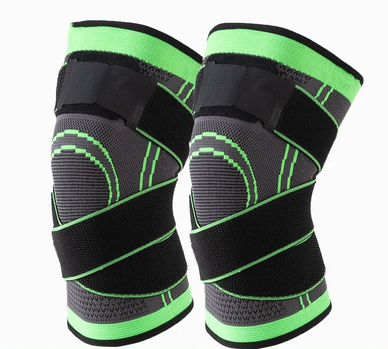 

Factory Sports Knitting Basketball Kneepad Leg Protector Cycling Elastic Breathable Strap Anti-skid Knee Pads Brace, Orange/black/pink/green