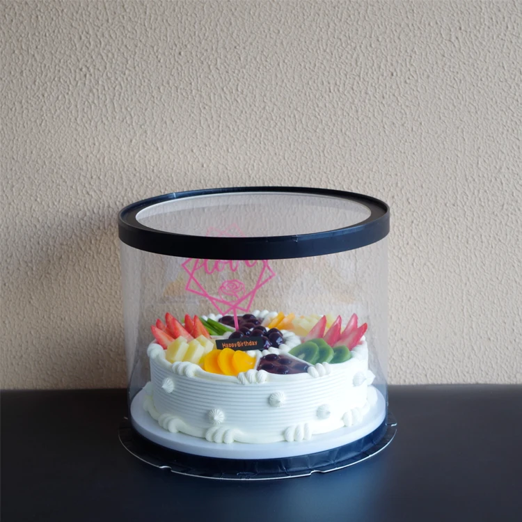 30厘米 11.8英寸透明盖子圆形塑料透明蛋糕盒,用于蛋糕礼品包装
