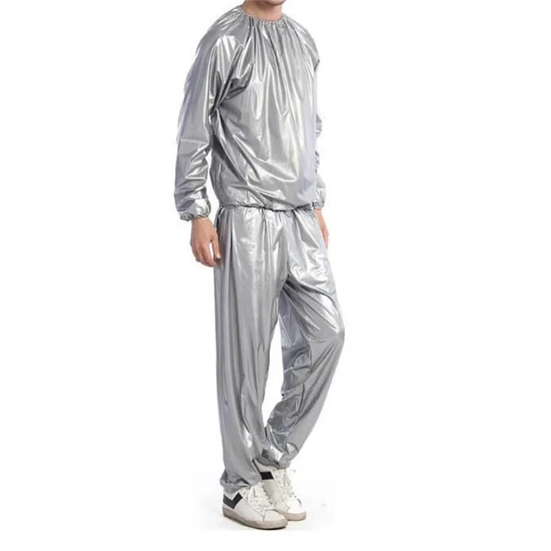 

2020 hot sale Adult Plus Size body slimming PVC Sauna Suit weight loss, Silver