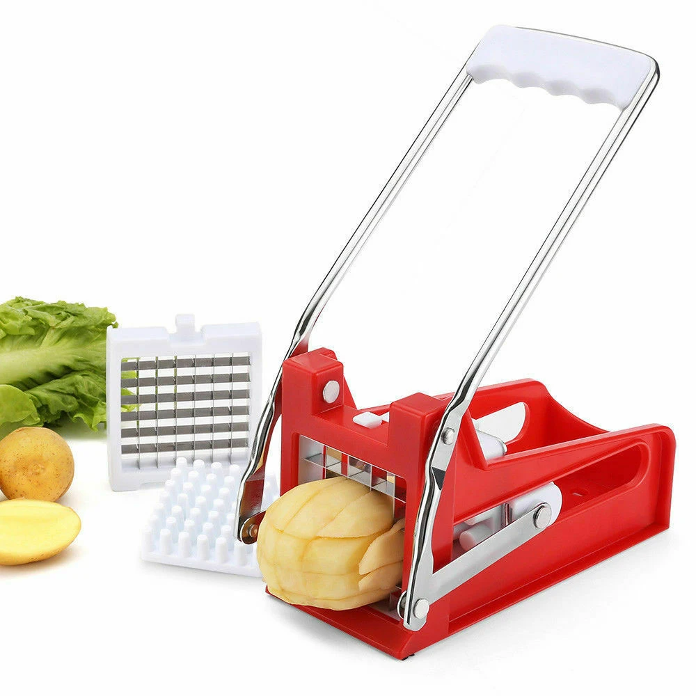 

Stainless Steel Potato Cutting Machine Kitchen Gadgets Non-slip French Fries Cutter Home Use Cucumber Slicer Chopper