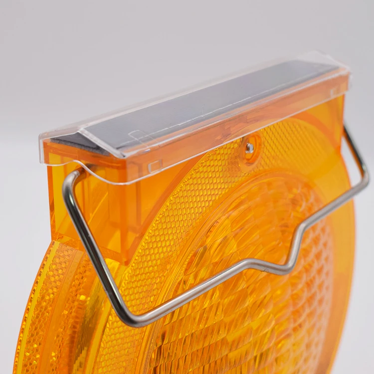 
Amber/Red Traffic Safety Warning Light Solar Barricade Lamp 