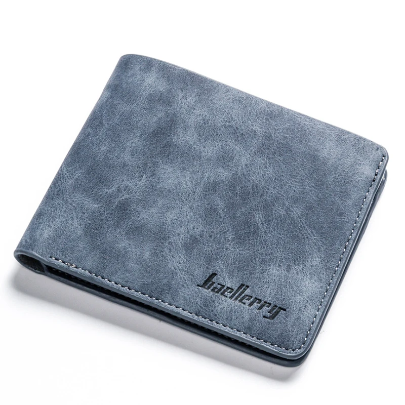 

New mens short vintage style baellerry designer pu leather hand purse small cards holder for men