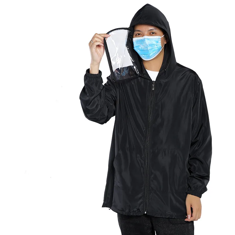

Men's Prevent Droplets Jacket Women's Outdoor Hooded Light Raincoat