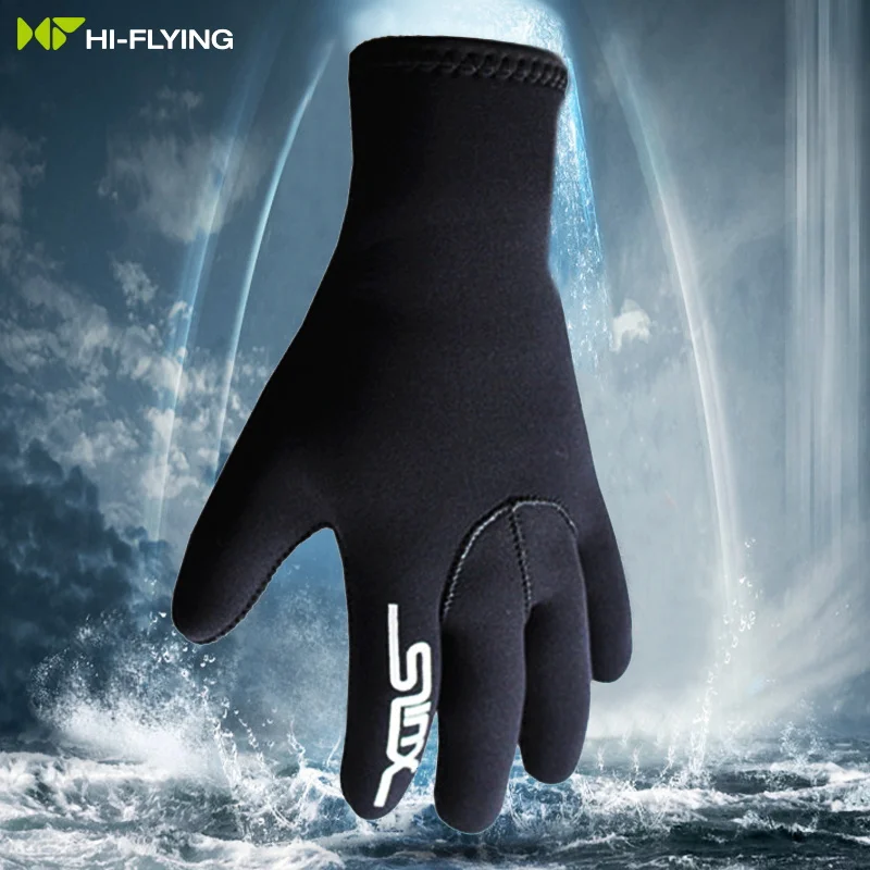 

Customized 3mm eoprene gloves diving Waterproof Anti Slip diving gloves Scuba Swimming wetsuit gloves, Black