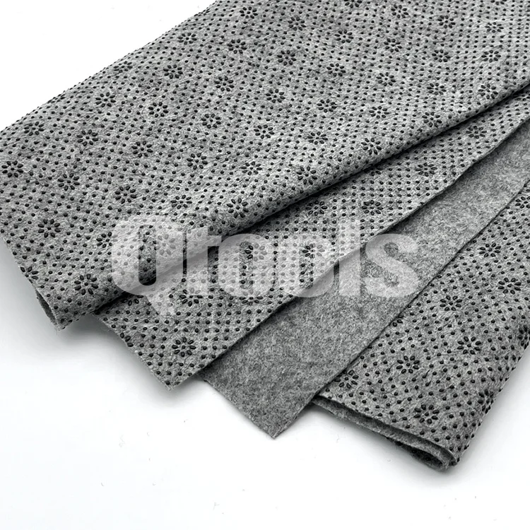 Qtools 1M Width Point Plastic Felt Carpet Tufting Backing Cloth Composite Drop Plastic Dot Anti Skid Rug Pad Carpet Fabric