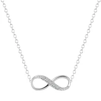 

2019 Most Fashion Wholesale European Jewelry Silver CZ Diamond Infinity Necklace