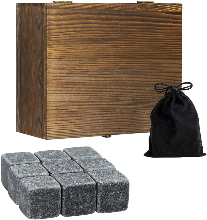Bartender Green Granite Whiskey Stones Gift Set by Chufei for Whisky & Coffee Chilling