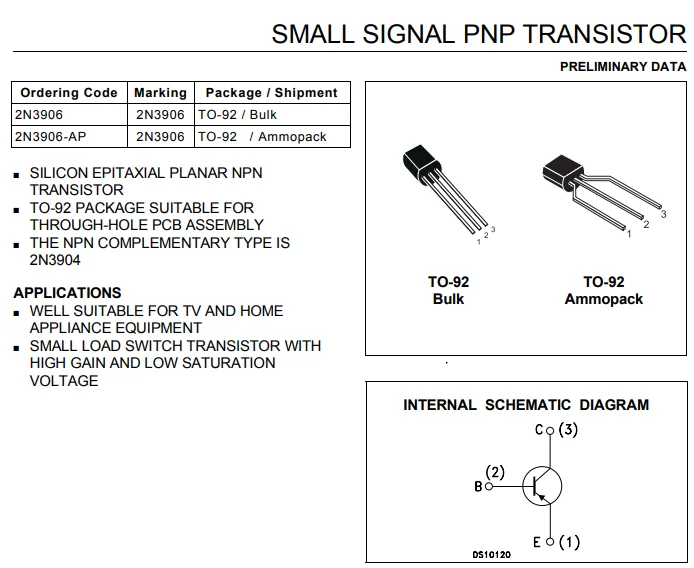 10 Stück 2SA1015 2SC1815 A1015 C1815 BA PNP NPN Transistor SOT-23 50V 0,1A 0,2W