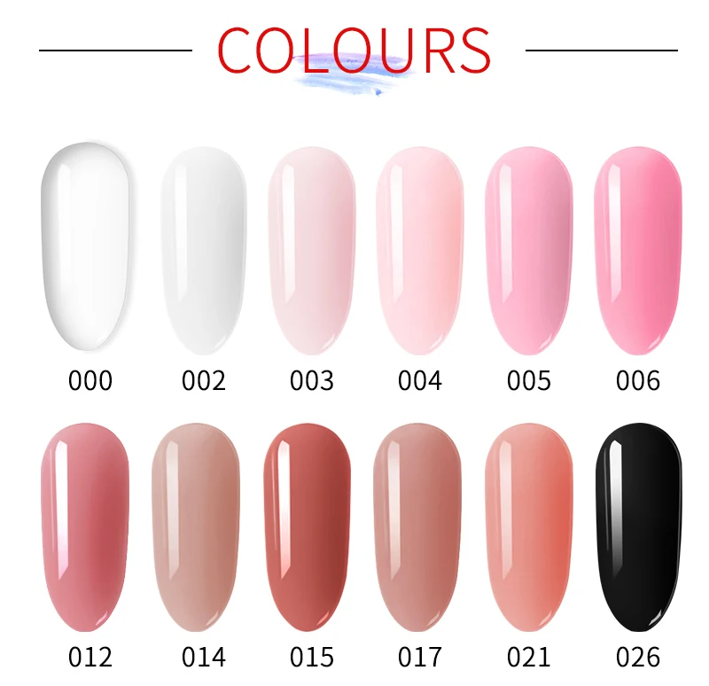 Oem Nail Gel 15ml 12 Colors Thick Jelly Nail Extend Slip Solution ...