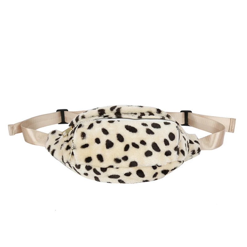 

New design autumn and winter fur leopard ladies fanny pack, Color1/2/3