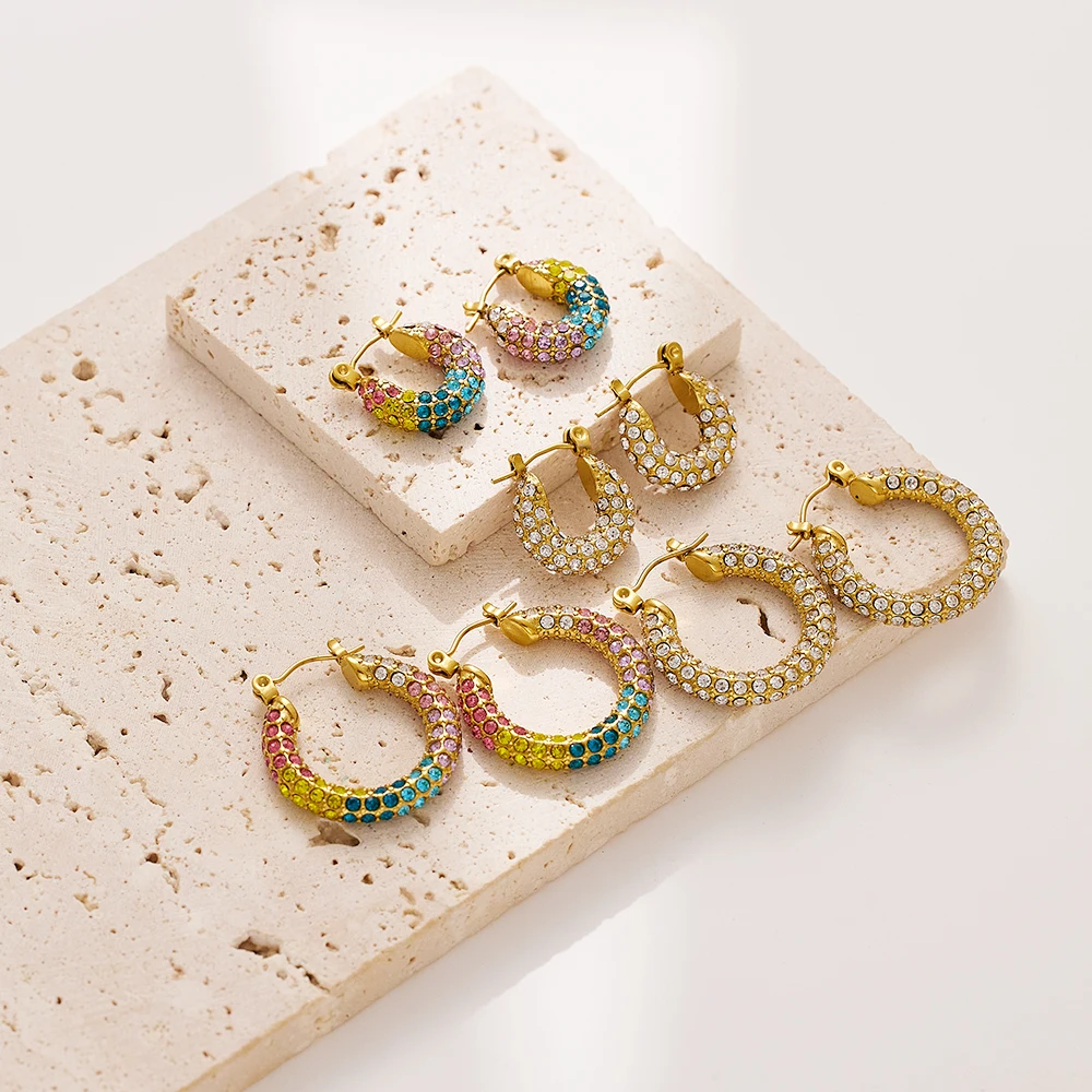 

Fashion Gold Filled 2023 Huggie Ear Rings For Women Fine Polymer Wholesale Bulk Clay Jewelry Display Statement Diamond Earrings